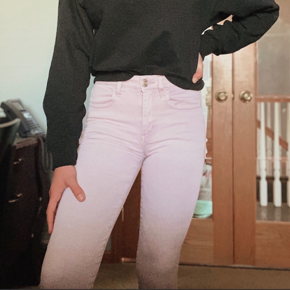 American Eagle pink jeans